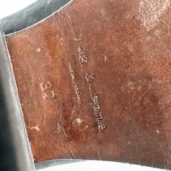 Rag and Bone Boots Womens Size 37 Black Suede Stacked Heel Ankle Booties - Picture 11 of 13